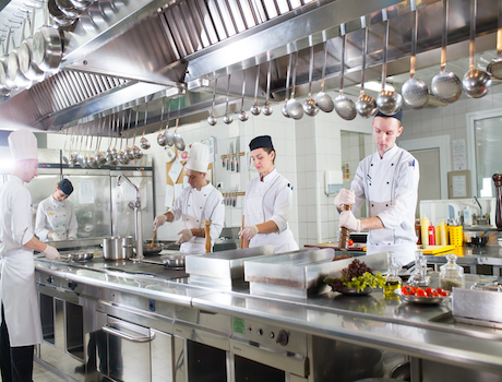 Certified commercial kitchen with health inspection certificate